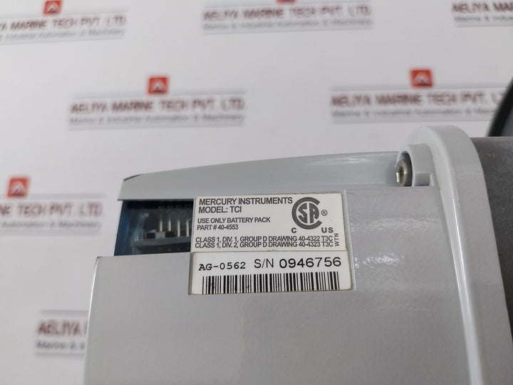 Mercury Instruments Tci Natural Gas Rotary Meter 40-4553 3-24Vdc 10Ma Max