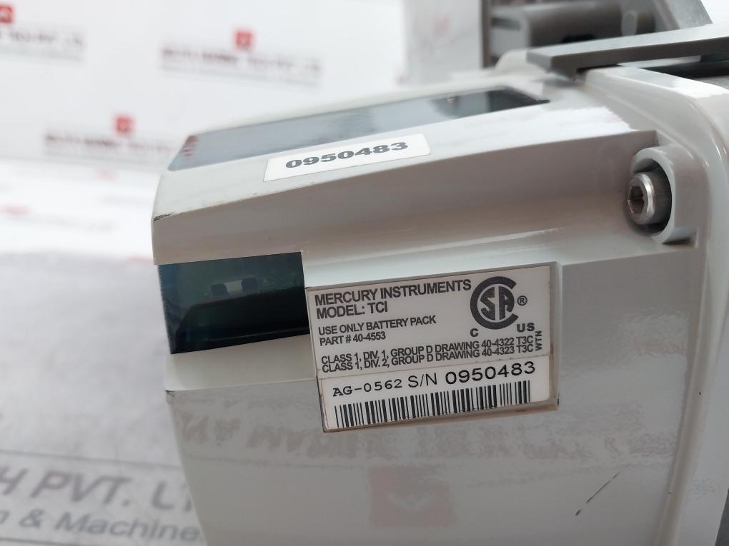 Mercury Instruments Tci Natural Gas Rotary Meter 40-4910 3-24Vdc At 10Ma