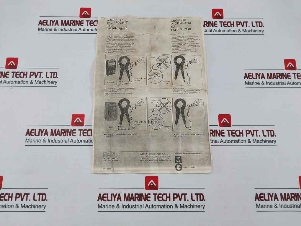 Merlin Gerin 50121 Vigidix Electric Current Clamp Voltage Probe Set Rm 10N
