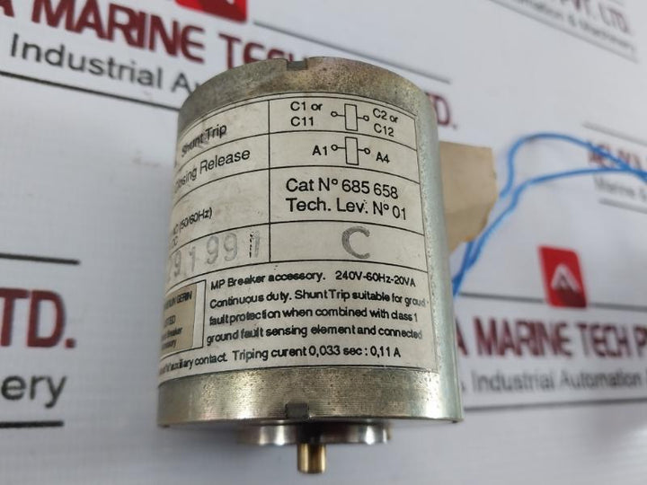 Merlin Gerin 685 658 Mx-a Shunt Trip Xf-e Closing Release Circuit Breaker 0.11a