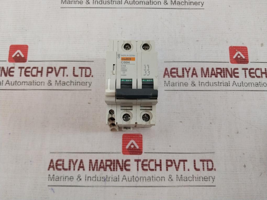 Merlin Gerin Multi 9 C60H C10 Miniature Circuit Breaker 400V 10Ka 3-pole