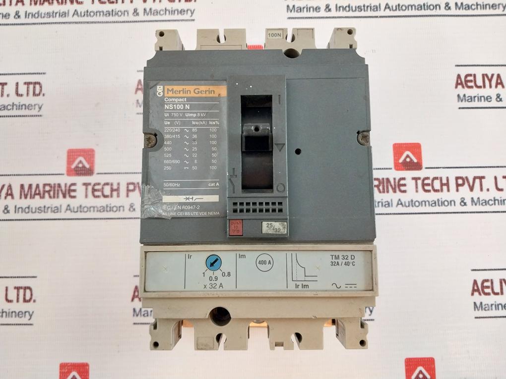 Merlin Gerin Ns100 N Compact Circuit Breaker 750V 50/60Hz Cat: A