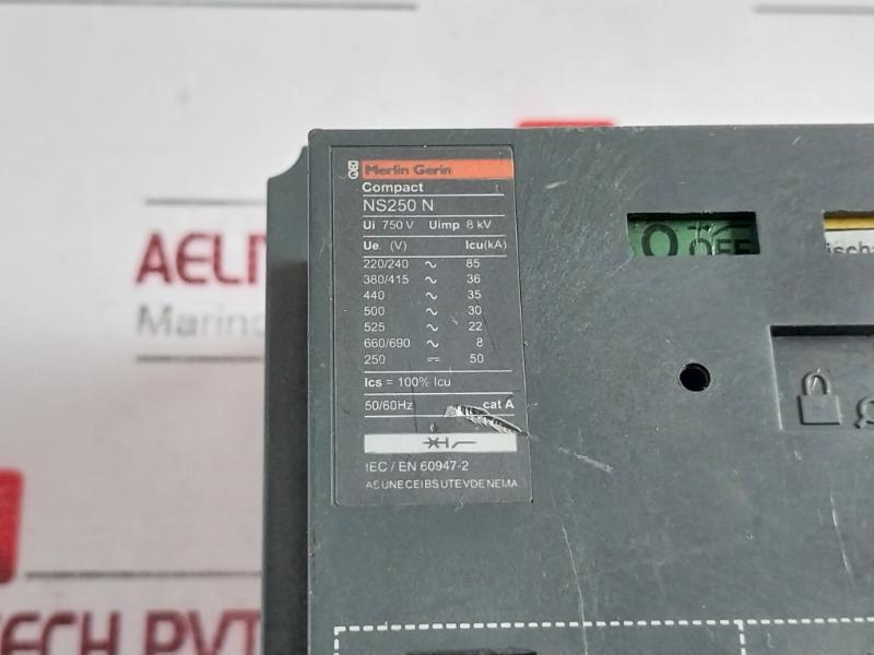 Merlin Gerin Ns250 N Compact Circuit Breaker 220-210V/50-60Hz 500Va