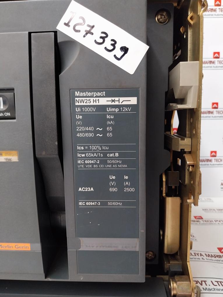 MERLIN GERIN NW25 H1 Masterpact Circuit Breaker 12kV 2500Amp