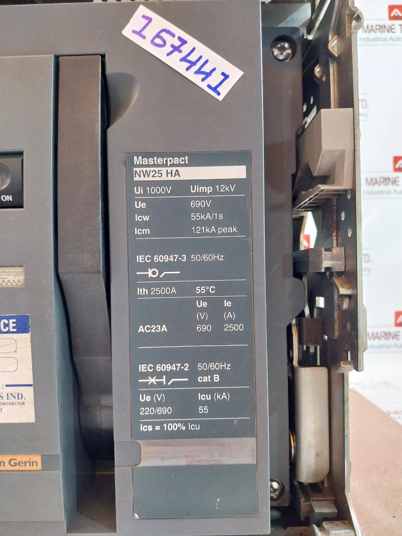 Merlin Gerin Nw25 Ha Masterpact Switch-disconnector 1000V 12Kv 690V 220/690V Iec 60947-3