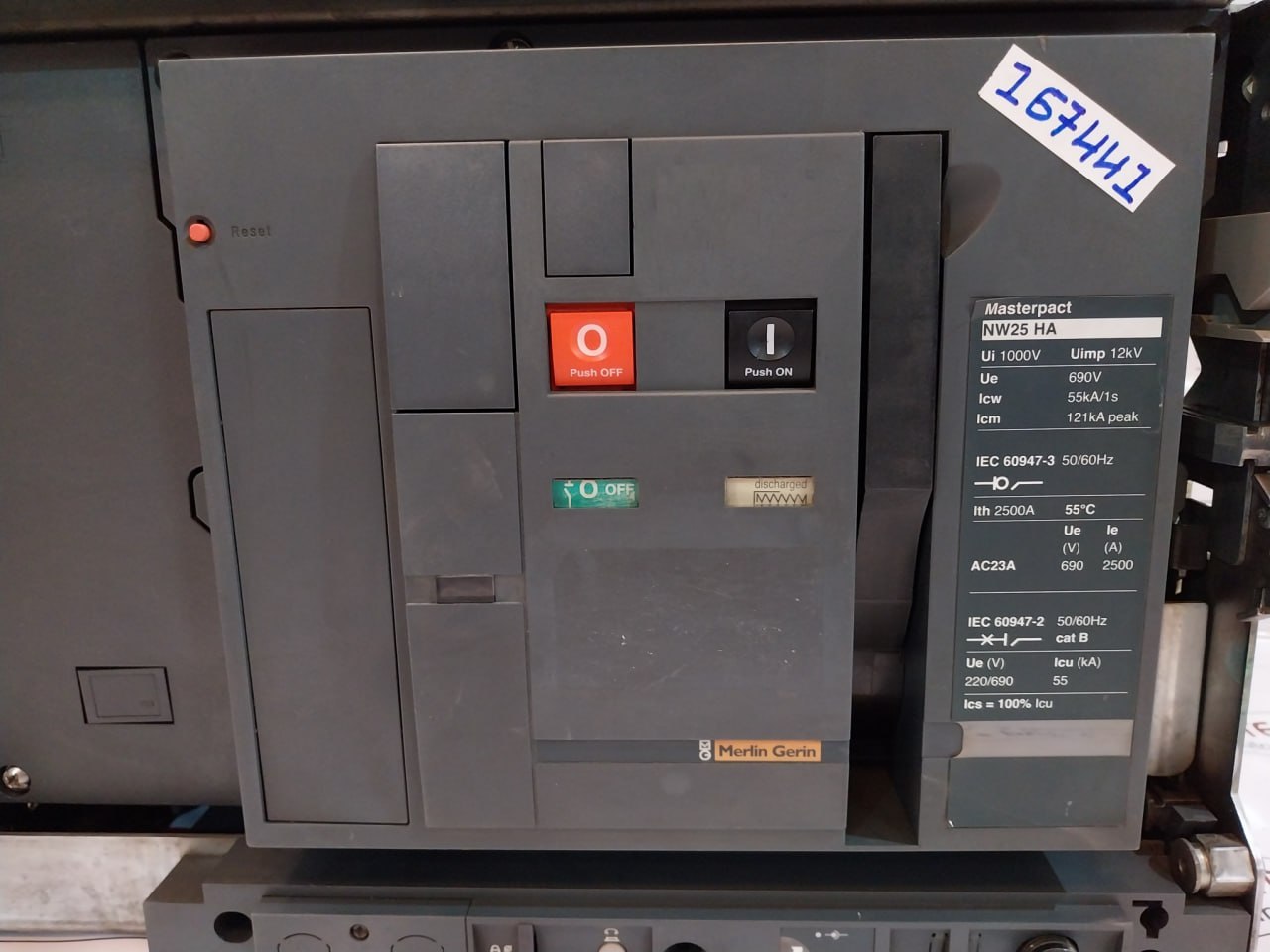 Merlin Gerin Nw25 Ha Masterpact Switch-disconnector 1000V 12Kv 690V 220/690V Iec 60947-3