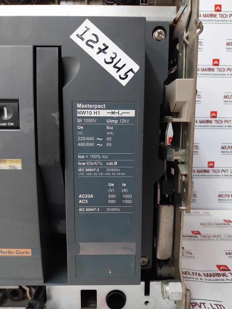Merlin Gerin Masterpact Nw10 H1 Circuit Breaker 1000A 1000V 50/60Hz