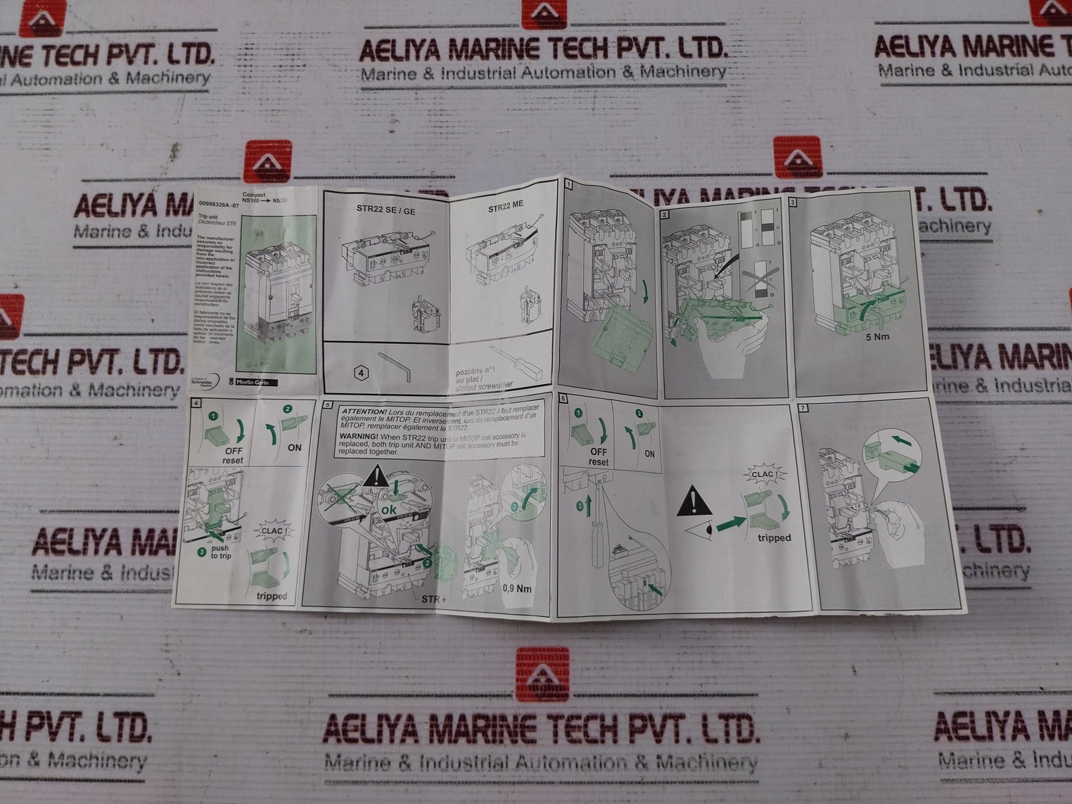 Merlin Gerin Str22Se Circuit Breaker Trip Unit With 994352A Coil