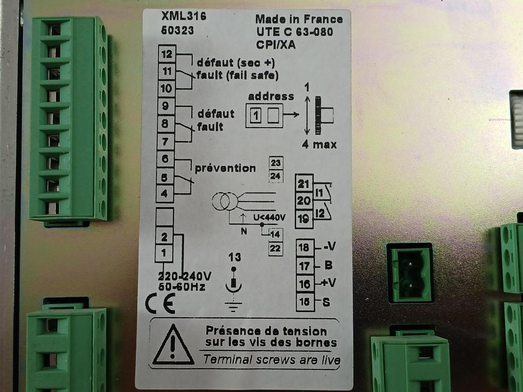 Merlin Gerin Xml316 Vigilohm Insulation Monitoring 220-240V/50-60Hz