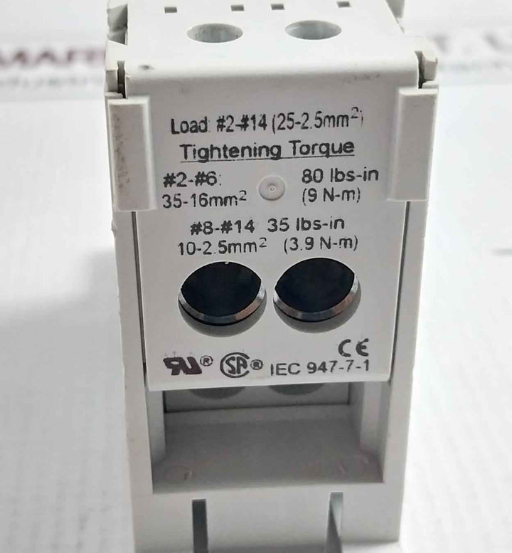 Mersen Fspdb2a Finger-safe Power Distribution Block 1500v 175a