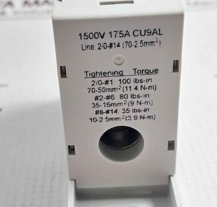 Mersen Fspdb2a Finger-safe Power Distribution Block 1500v 175a