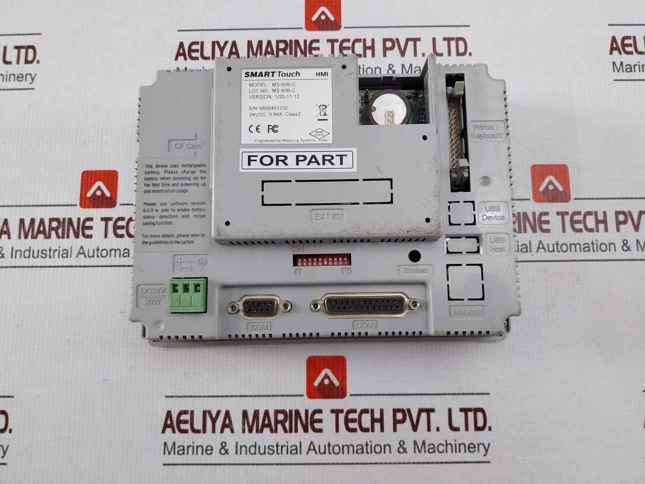 Messung Systems Ms-60b-c Smart Touch Hmi Panel V20-11-12 24vdc, 0.84a Class2