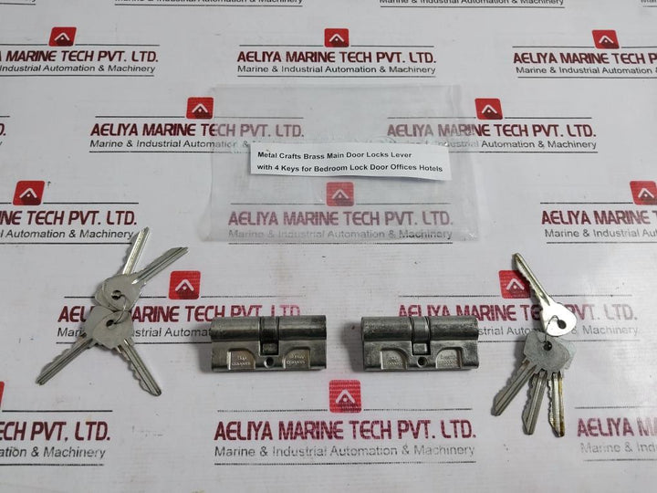 Metal Crafts Brass Main Door Locks Lever With 4 Keys For Bedroom Lock Door
