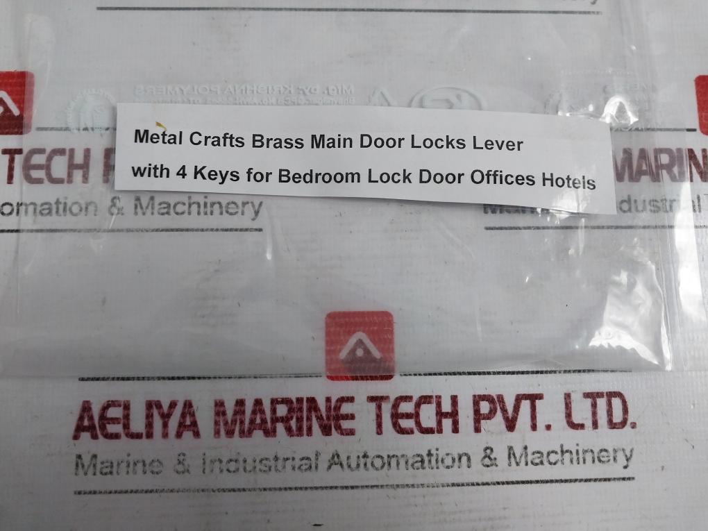Metal Crafts Brass Main Door Locks Lever With 4 Keys For Bedroom Lock Door