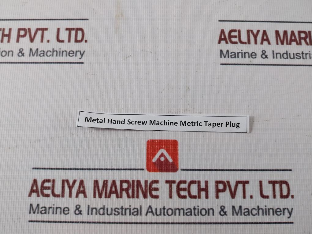 Metal Hand Screw Machine Metric Taper Plug