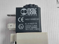 Metal Work 7021020100 Pneumatic Solenoid Valve -15C +50C 10 Bar 220Vac 3.5Va