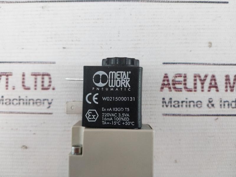 Metal Work 7021020100 Pneumatic Valve Mpm 220Vac 10 Bar 2W Ex Na Ii3Gd T5