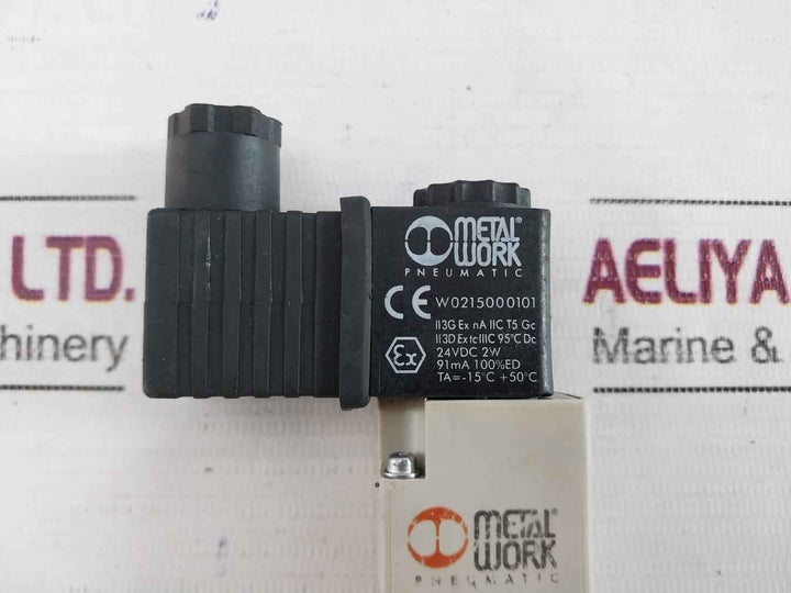 Metal Work Pneumatic 7010021100 Solenoid Valve Max 10 Bar W0215000101 24Vdc 2W