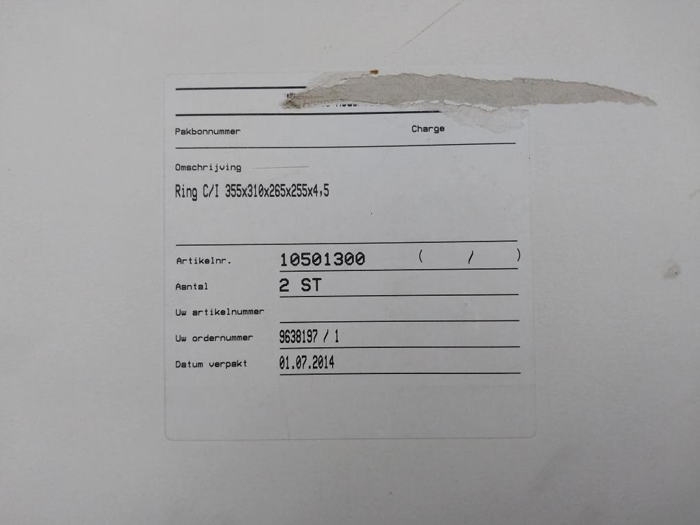 Metallic Spiral Wound Gasket Econosto 316l-Fg In New