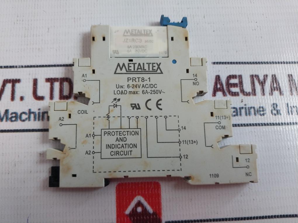 Metaltex Jz1Rc3 Relay With Prt8-1 Base 6-24V Ac/Dc