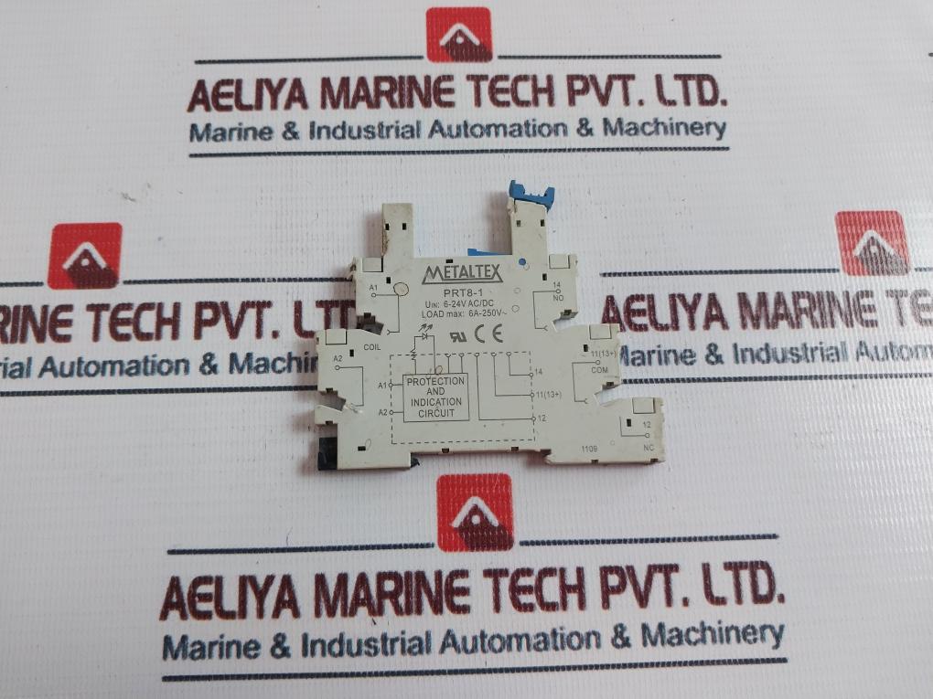 Metaltex Prt8-1 Relay Base 6-24V Ac/Dc