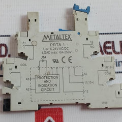 Metaltex Prt8-1 Relay Base 6-24V Ac/Dc