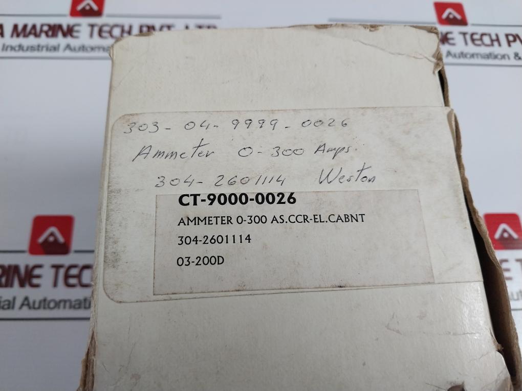 Meters & Instruments 304-2601114 Panel 0-300 A-c Ammeter