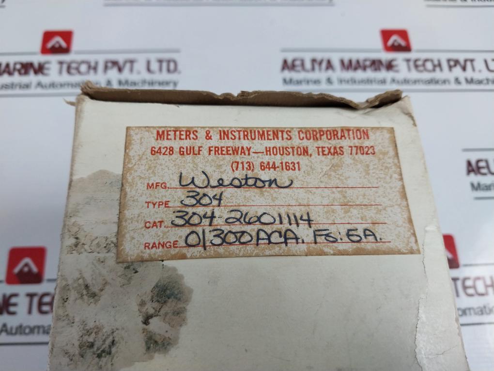 Meters & Instruments 304-2601114 Panel 0-300 A-c Ammeter