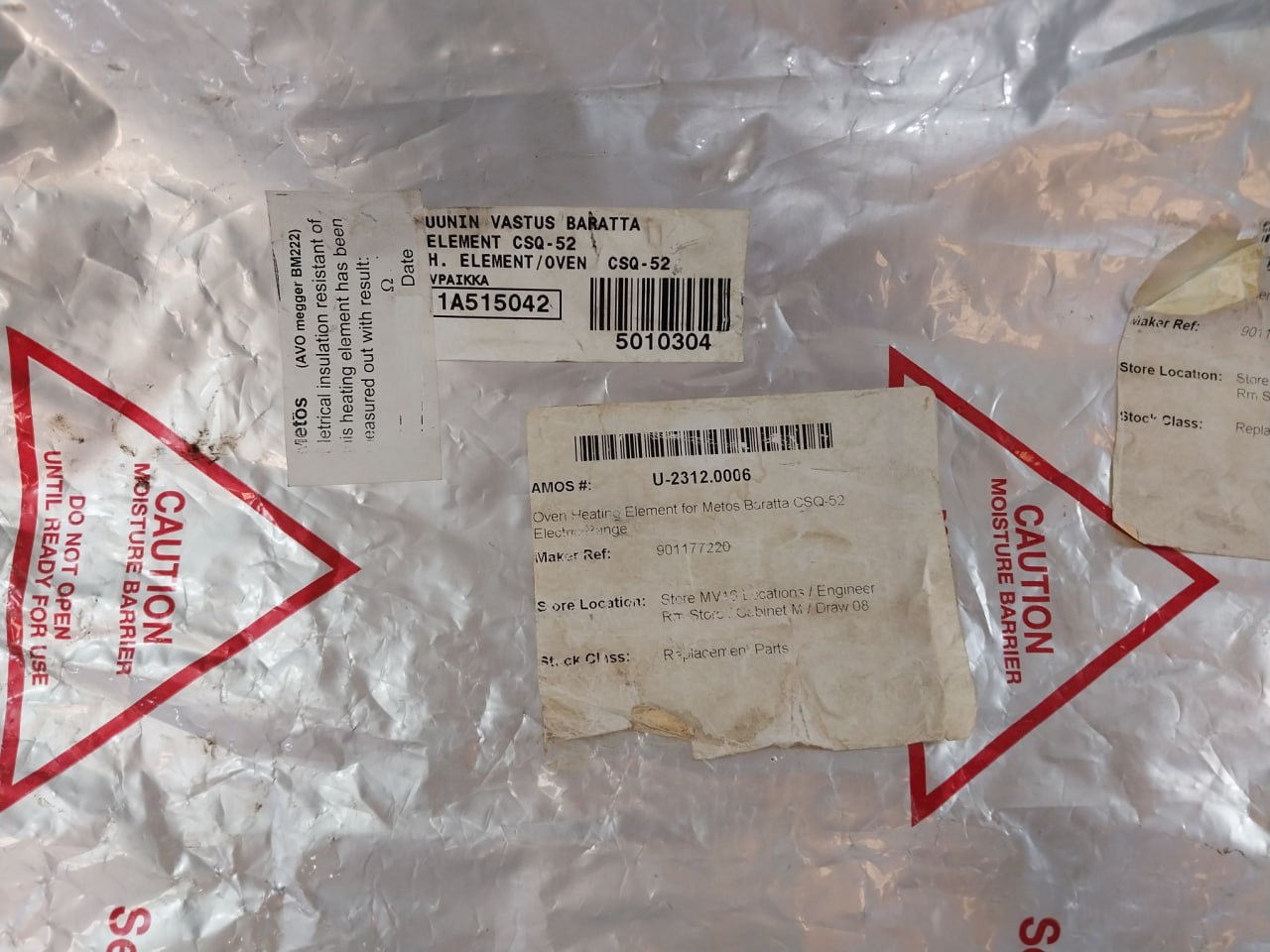 Metos 901177220 Oven Heating Element For Csq-52