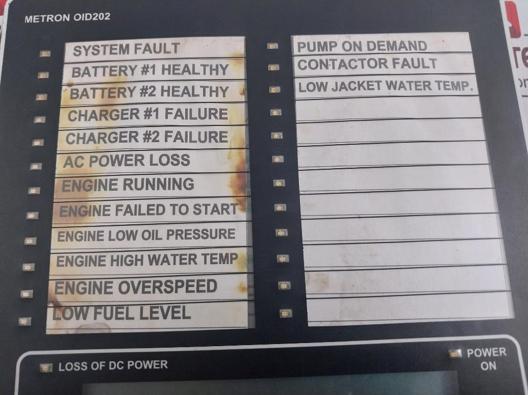 Metron Eledyne Oid-400 Fire Engine Display Panel Rev 04 1820-902-00006 R04
