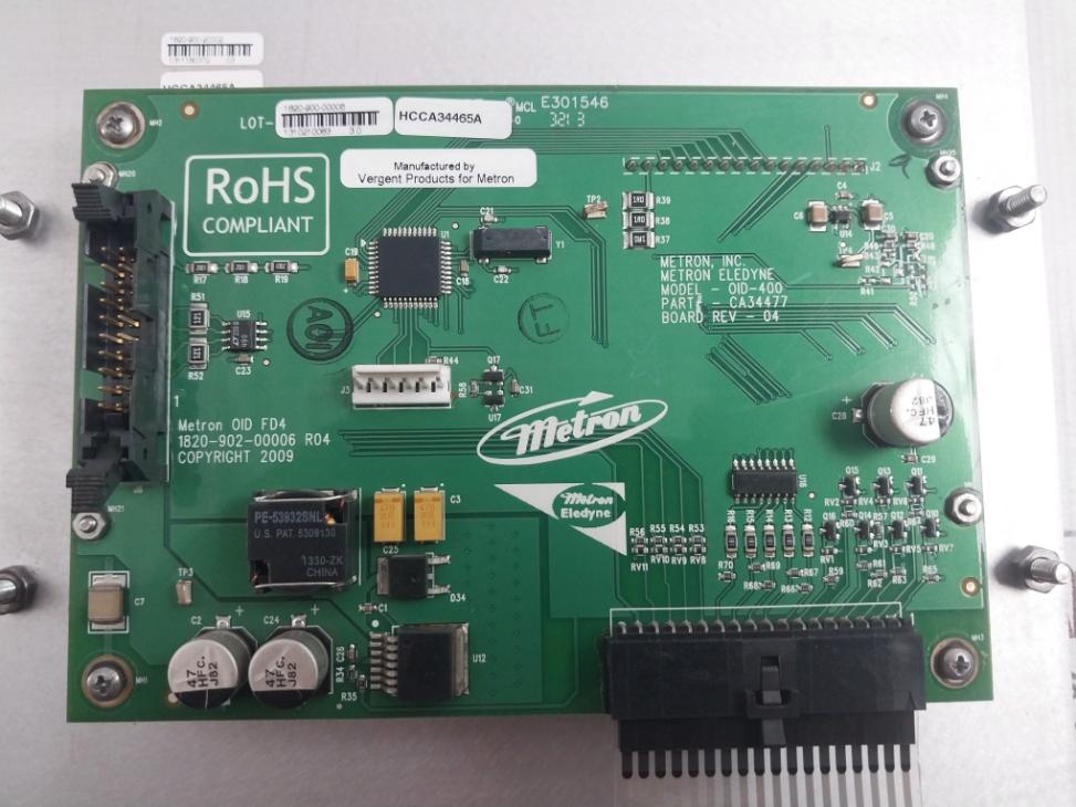 Metron Eledyne Oid-400 Fire Engine Display Panel Rev 04 1820-902-00006 R04