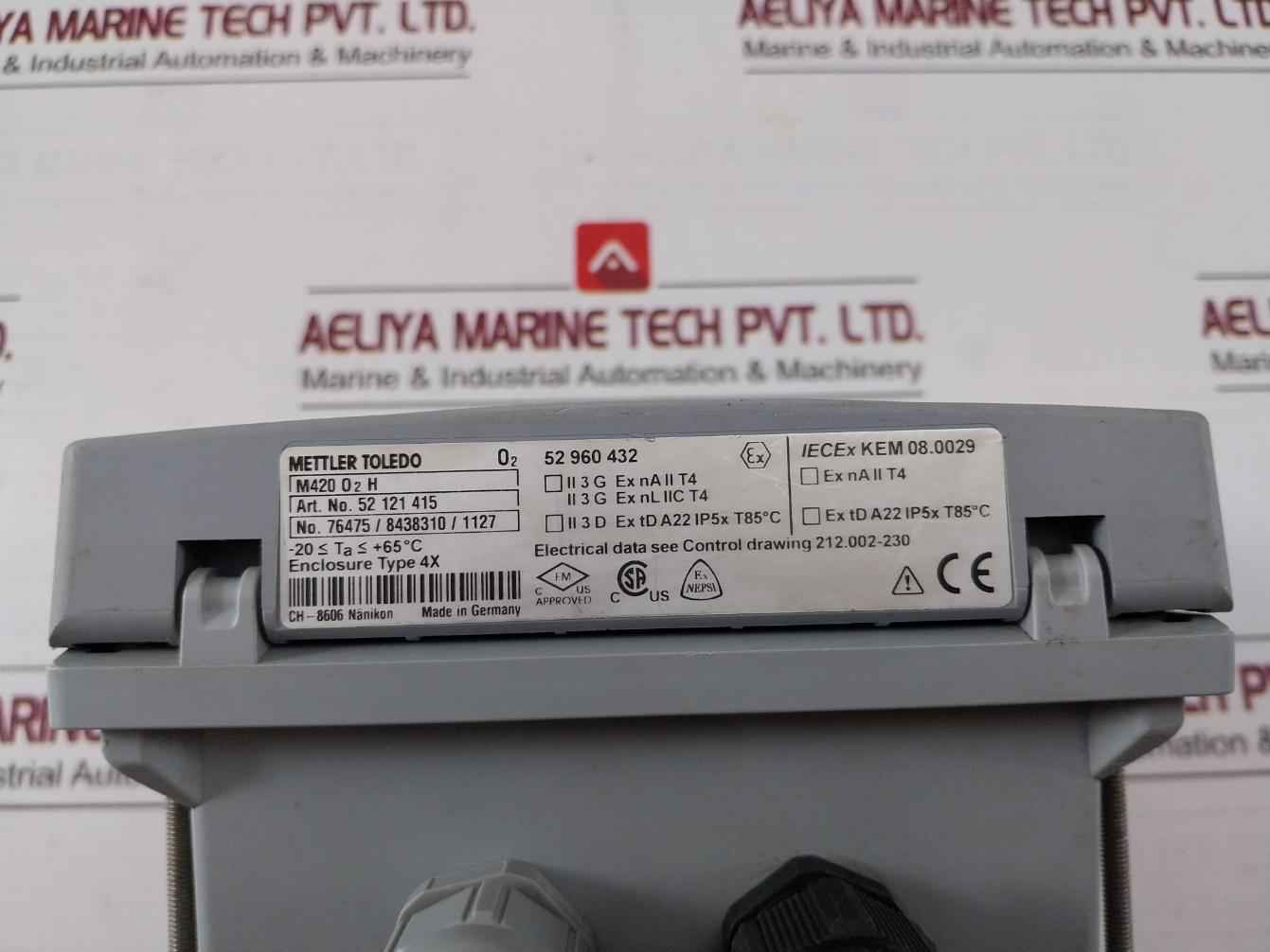 Mettler Toledo M420 O2 H Transmitter 52 121 415 4-20Ma -20 Ta +65°C