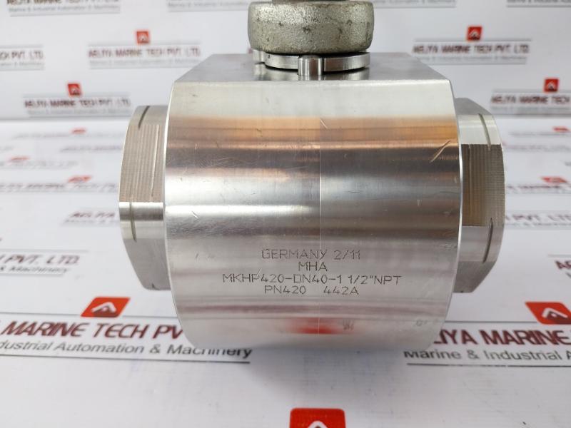 Mha Mkhp420-dn40 2-way Ball Valve Pn420 1-1/2 Inch Npt-f-5000Psi