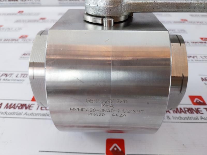 Mha Mkhp420 2-way Ball Valve Dn40 Pn420 1-1/2Inch Npt-f-5000Psi