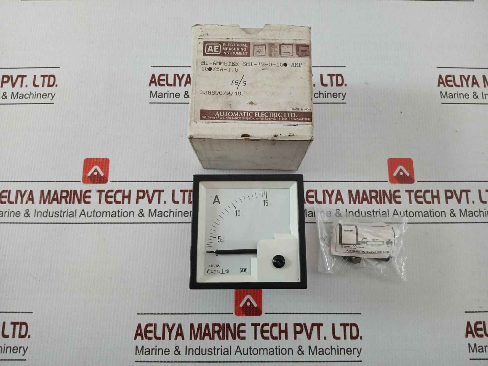 Mi-ammeter-smi-72-0-15-amp-15/5A-1.5 Analog Panel Meter By Ae