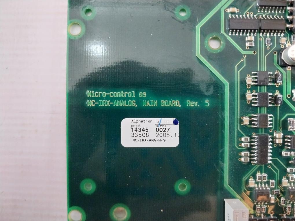 Micro-control Mc-irx-analog Main Board Rev 5 14345 Mc-irx-ana-m-9