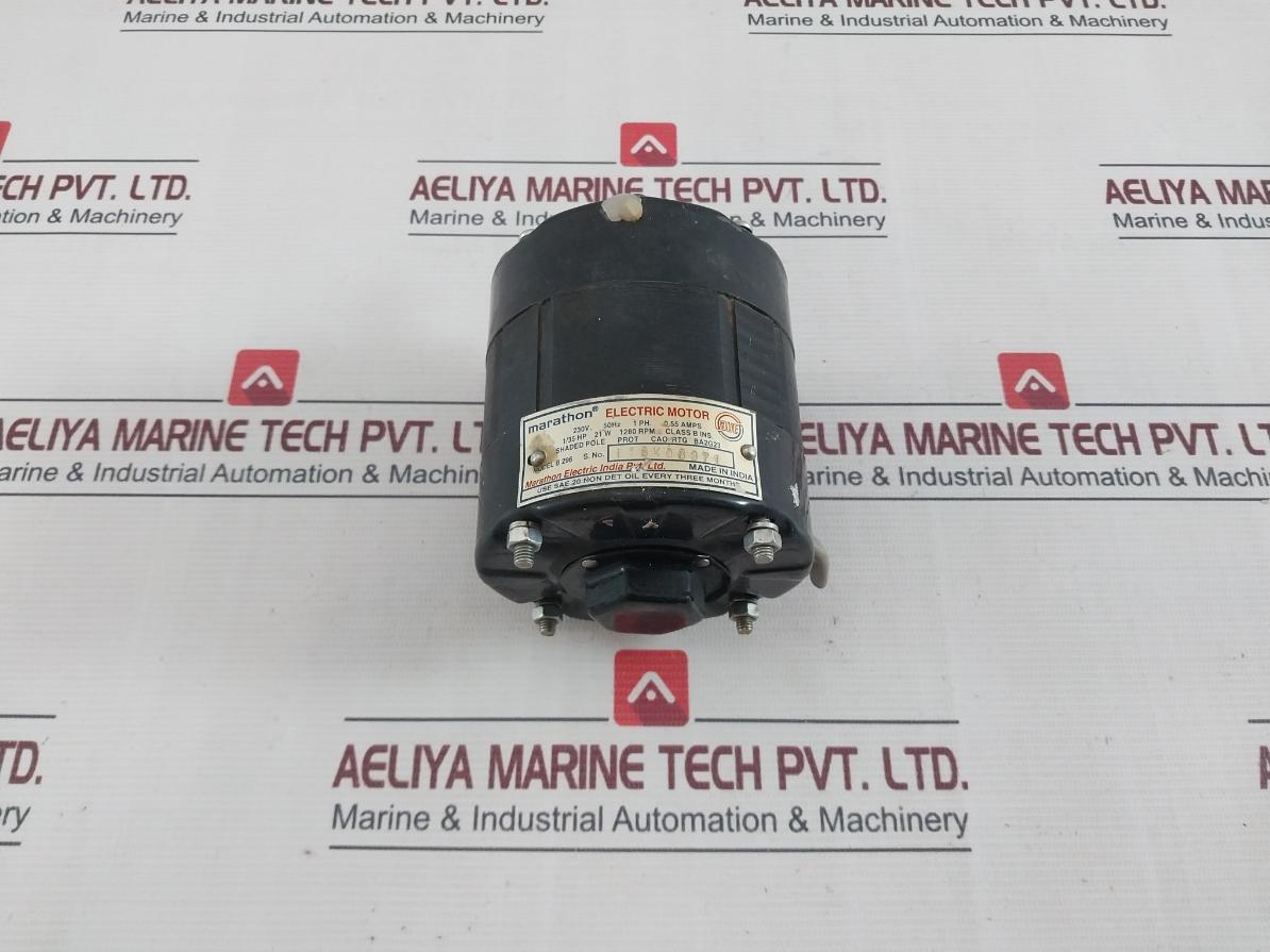 Marathon B 296 Electric Motor 230V 50Hz 1Ph 0.55 Amps