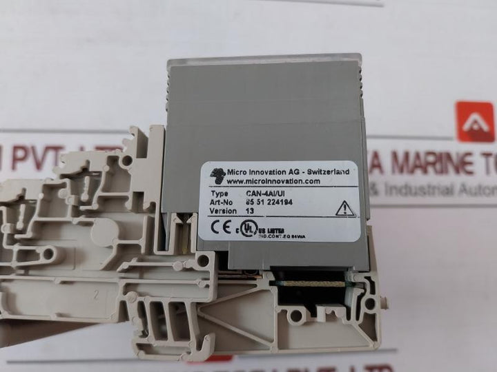 Micro Innovation Can-4Ai/Ui 4 Channel Analog Input Module For Canopen 8551224040