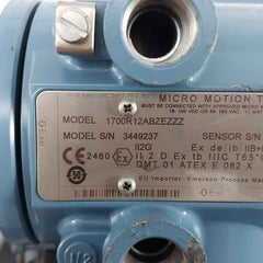 Micro Motion 1700R12Abzezzz Transmitter 3600734, 20002558 18-100Vdc 85-265 Vac