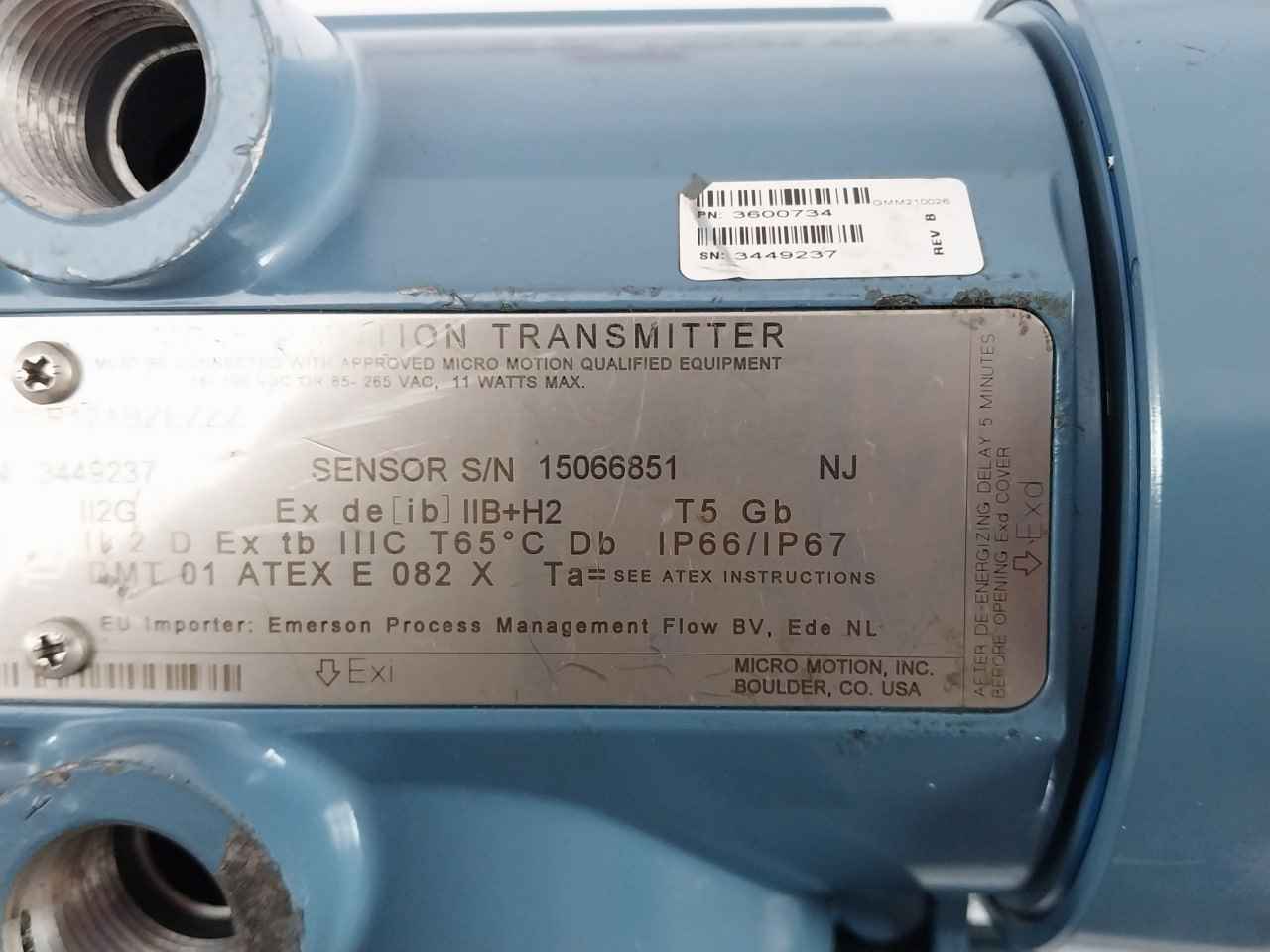 Micro Motion 1700R12Abzezzz Transmitter 3600734, 20002558 18-100Vdc 85-265 Vac