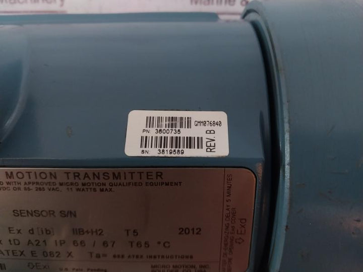 Micro Motion 2700R12Aefezzz Multiple Variable Flow Transmitter