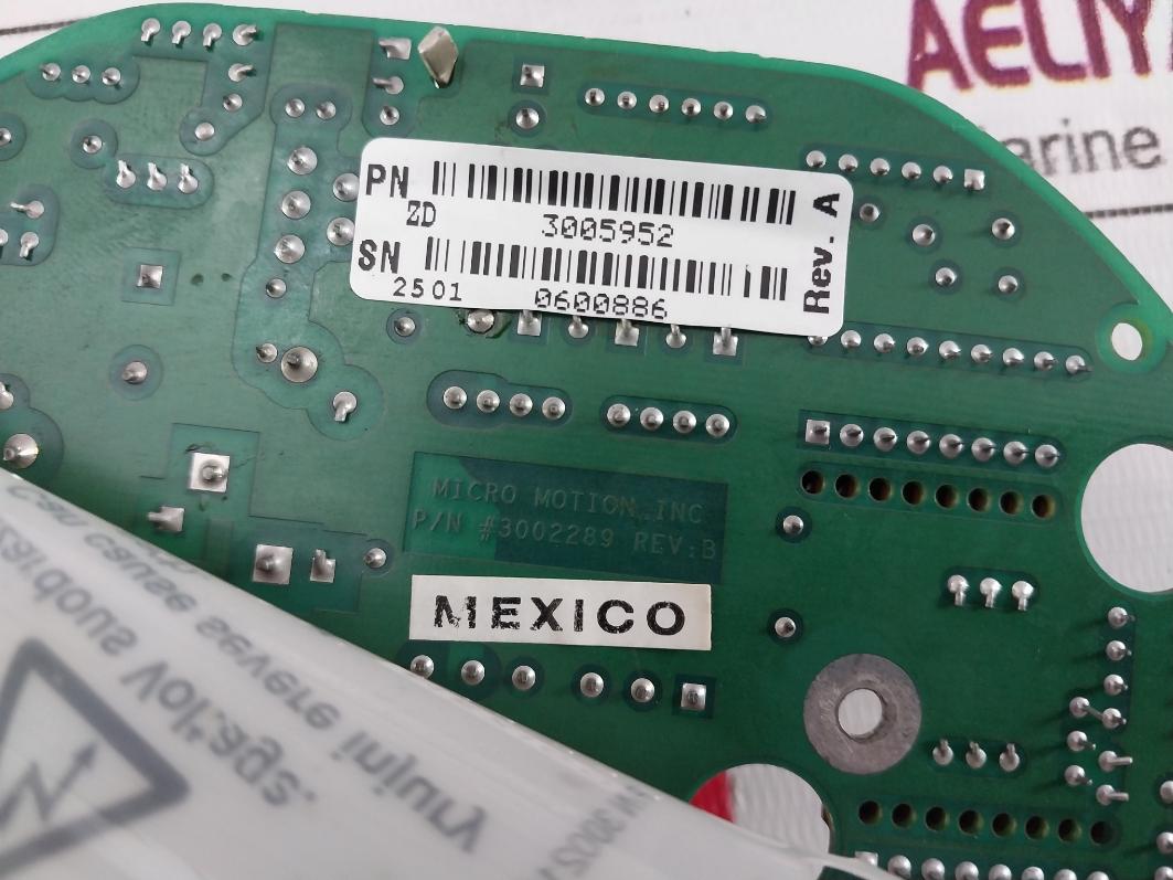 Micro Motion 3002289 Printed Circuit Board Rev.A