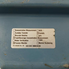 Micro Motion 3700 Transmitter 3700A1A05Azezbx, Mmi-20013898, 3300400 85-265Vac