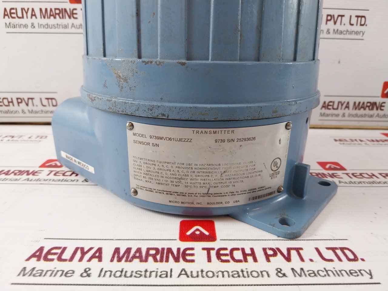 Micro Motion 9739Mvd61Ujezzz Flow Transmitter Mmi-20013350 Rev: Ag 85-250Vac 14W