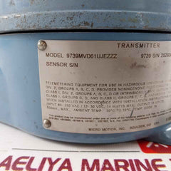 Micro Motion 9739Mvd61Ujezzz Flow Transmitter Mmi-20013350 Rev: Ag 85-250Vac 14W