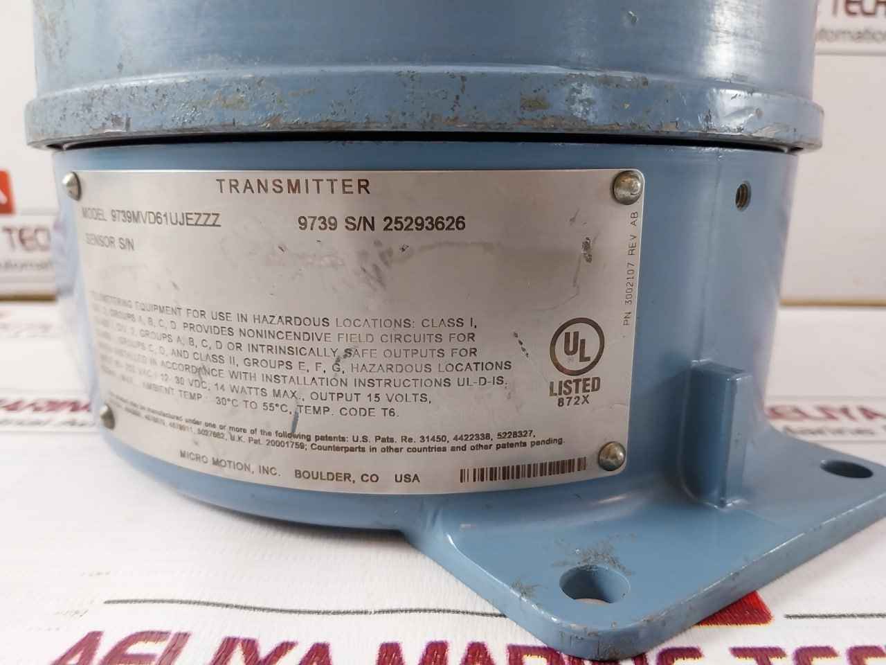 Micro Motion 9739Mvd61Ujezzz Flow Transmitter Mmi-20013350 Rev: Ag 85-250Vac 14W