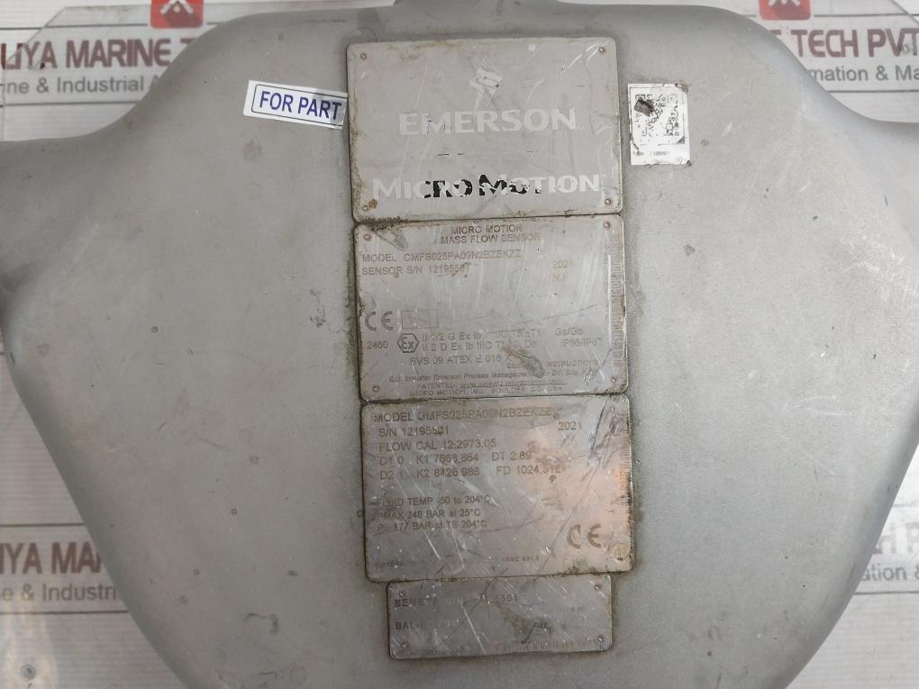 Micro Motion Cmfs025Pa09N2Bzekzz Mass Flow Sensor Ip66/Ip67