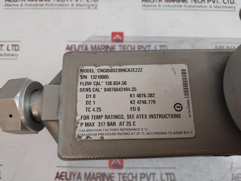 Micro Motion Cng050S239Ncazezzz Mass Flow Sensor 138.654.50 (Not Working)
