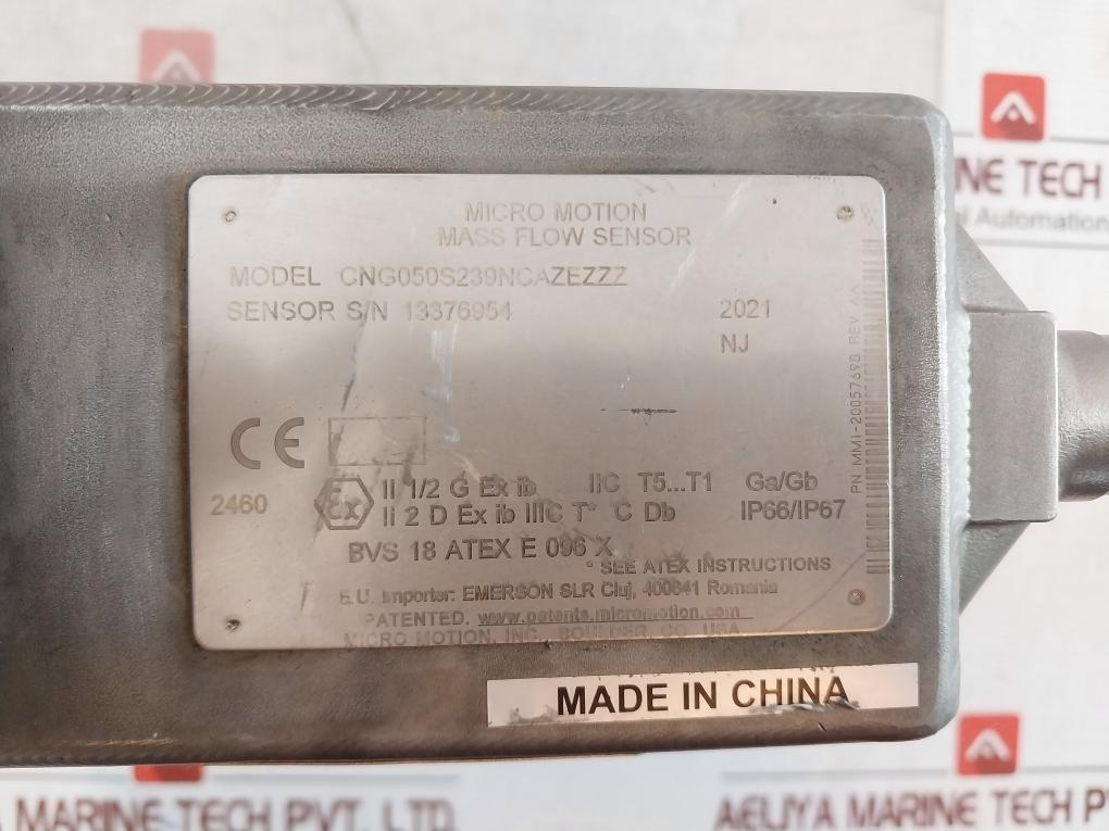 Micro Motion Cng050S239Ncazezzz Mass Flow Sensor Asme B31.3 (Not Working)
