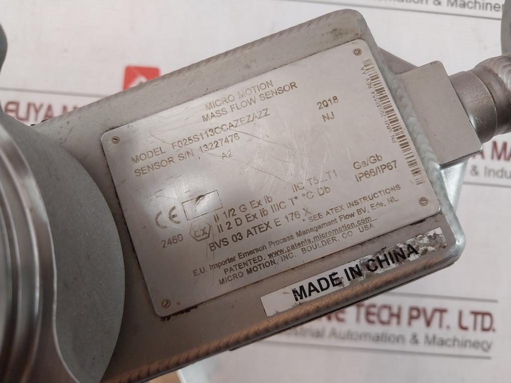 Micro Motion F025S113Ccazezazz Mass Flow Sensor 41.5494.65